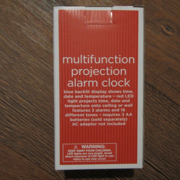 Blue Backlit Multifunction Red Projection Alarm Clock LED Digital LCD Display - Picture 5 of 6